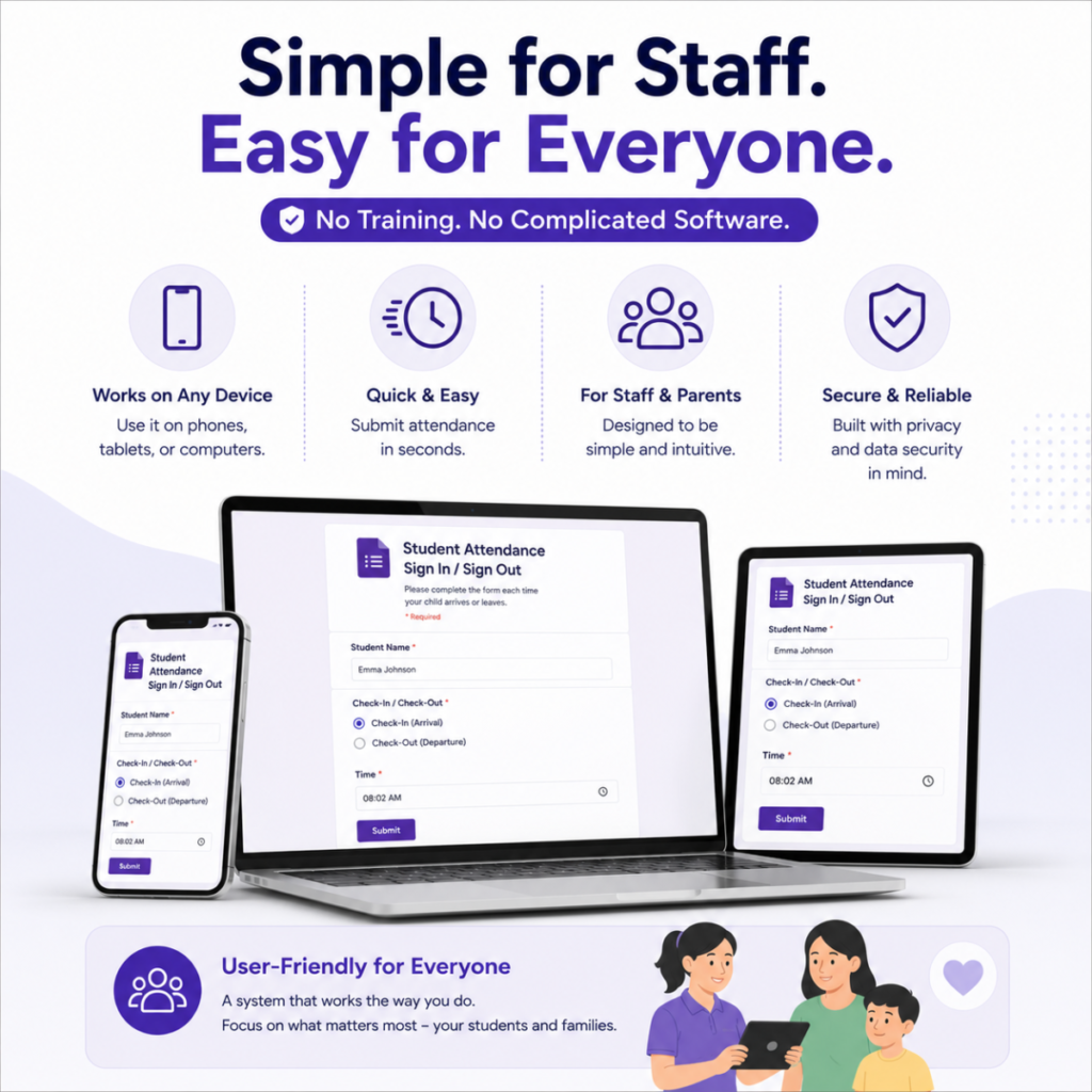 User-friendly student attendance software overview