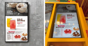 4 Screen Custom Animated TV Digital Menu Board Design Service