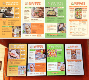4 Screen Custom Animated TV Digital Menu Board Design Service