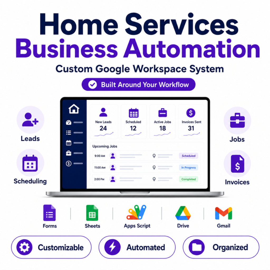 Home services business automation interface