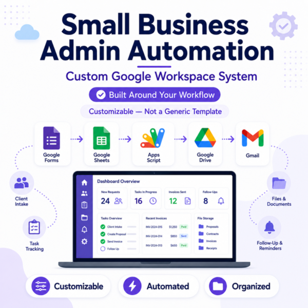 Custom Order Education and Coaching Course Management Google Automation Service for Small Business