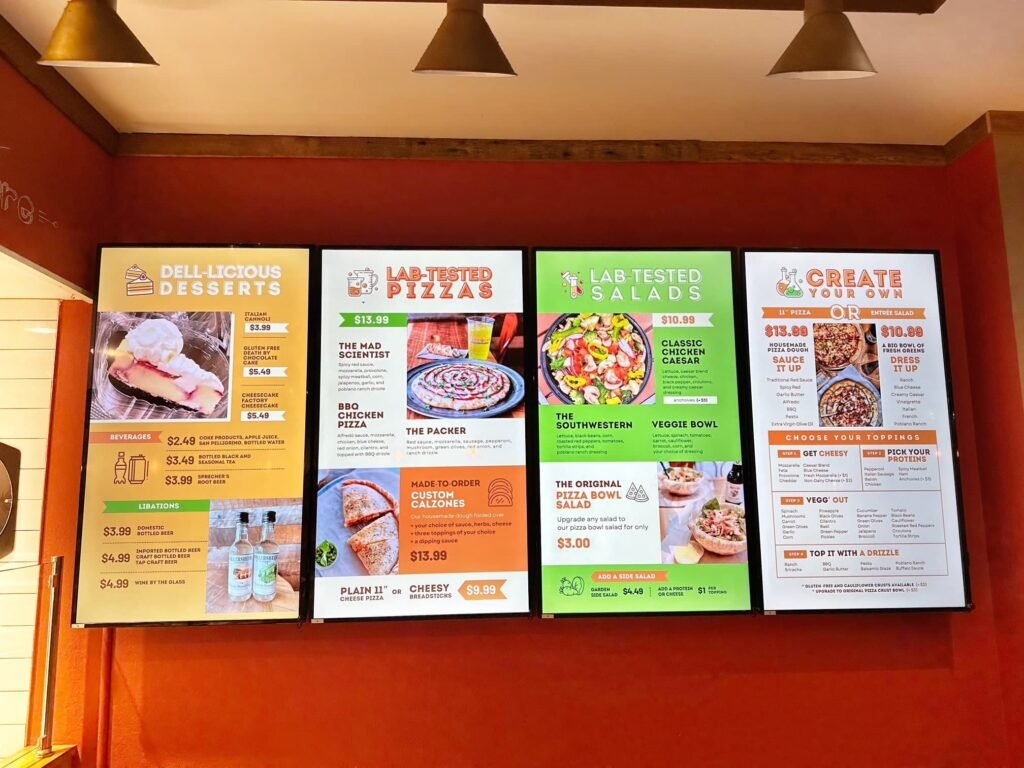 1 Screen Custom Animated TV Digital Menu Board Design Service