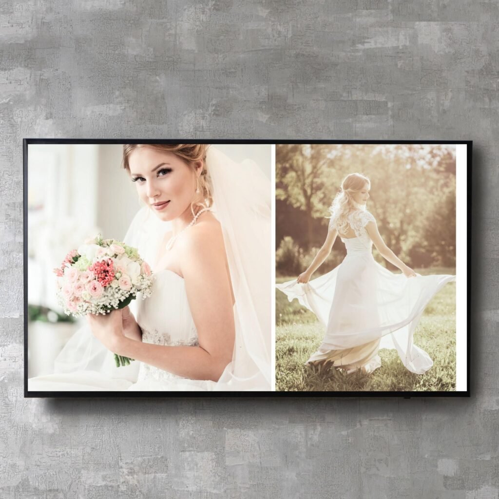 Digital Wedding Slideshow Video Presentation Canva Template with Music