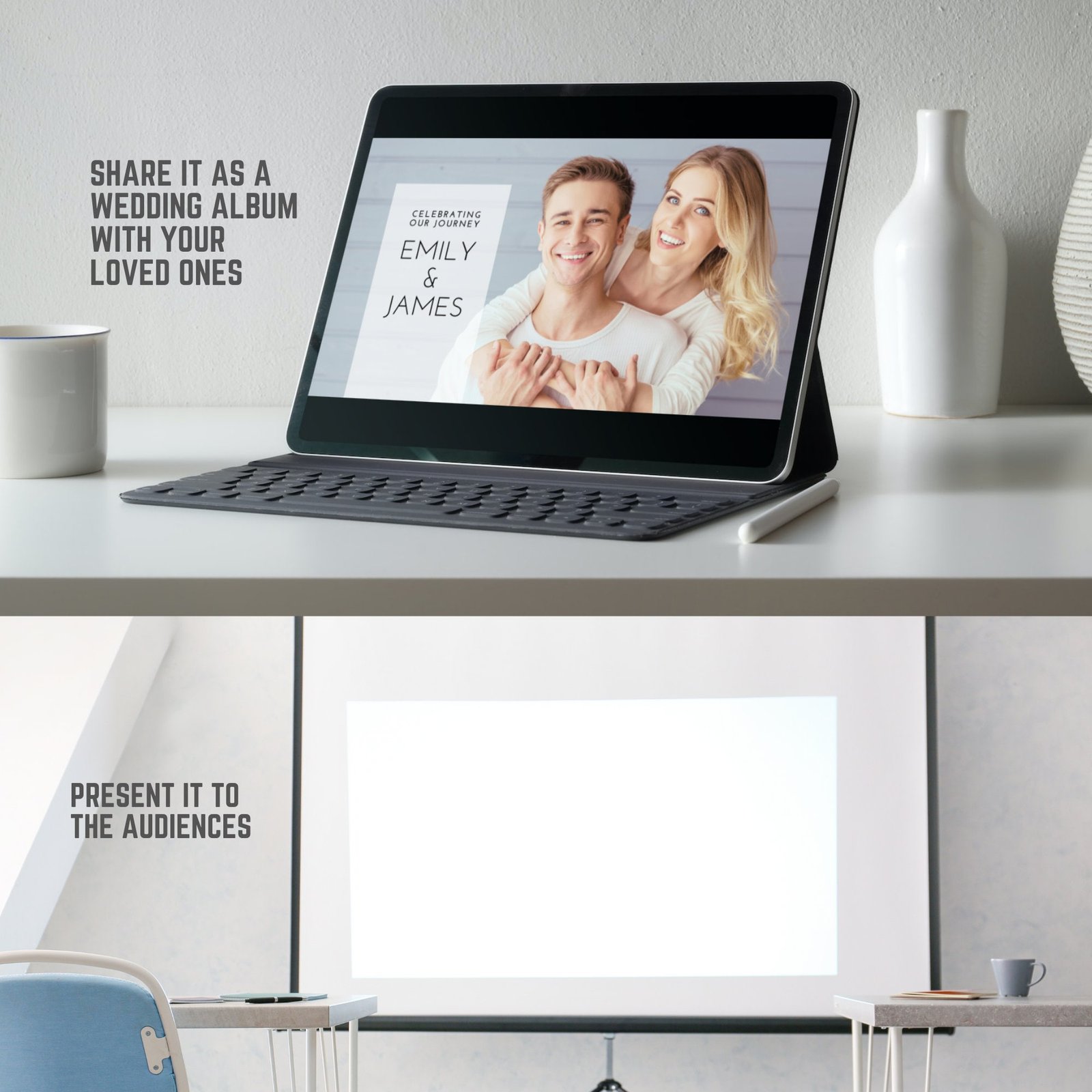 Anniversary Slideshow Presentation Template with Music Photo Collage Slide Digital Video Movie Album Book Canva Text Image Song Editable - Image 6