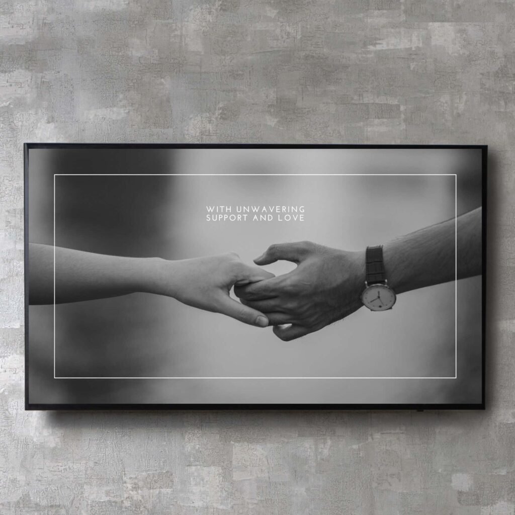 Digital Anniversary Slideshow Video Presentation Canva Template with Music