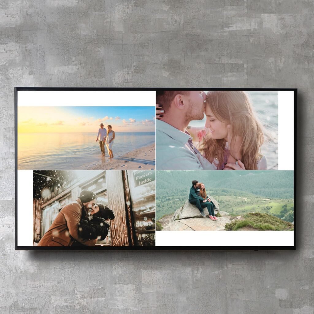 Digital Anniversary Slideshow Video Presentation Canva Template with Music