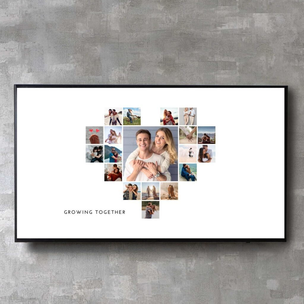 Digital Anniversary Slideshow Video Presentation Canva Template with Music