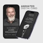 Animated Digital Funeral Announcement Video Invitation Canva Template