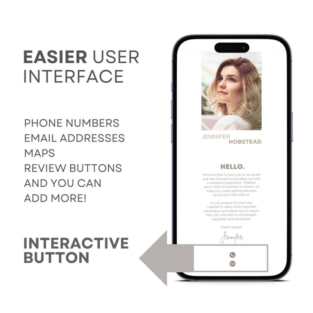 Digital Canva Airbnb Welcome Guide Template Interactive Website with QR Code