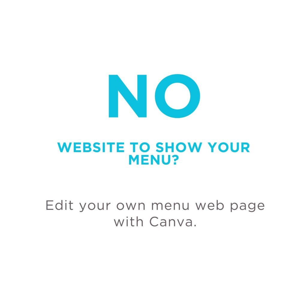 Menu website creation advertisement using Canva
