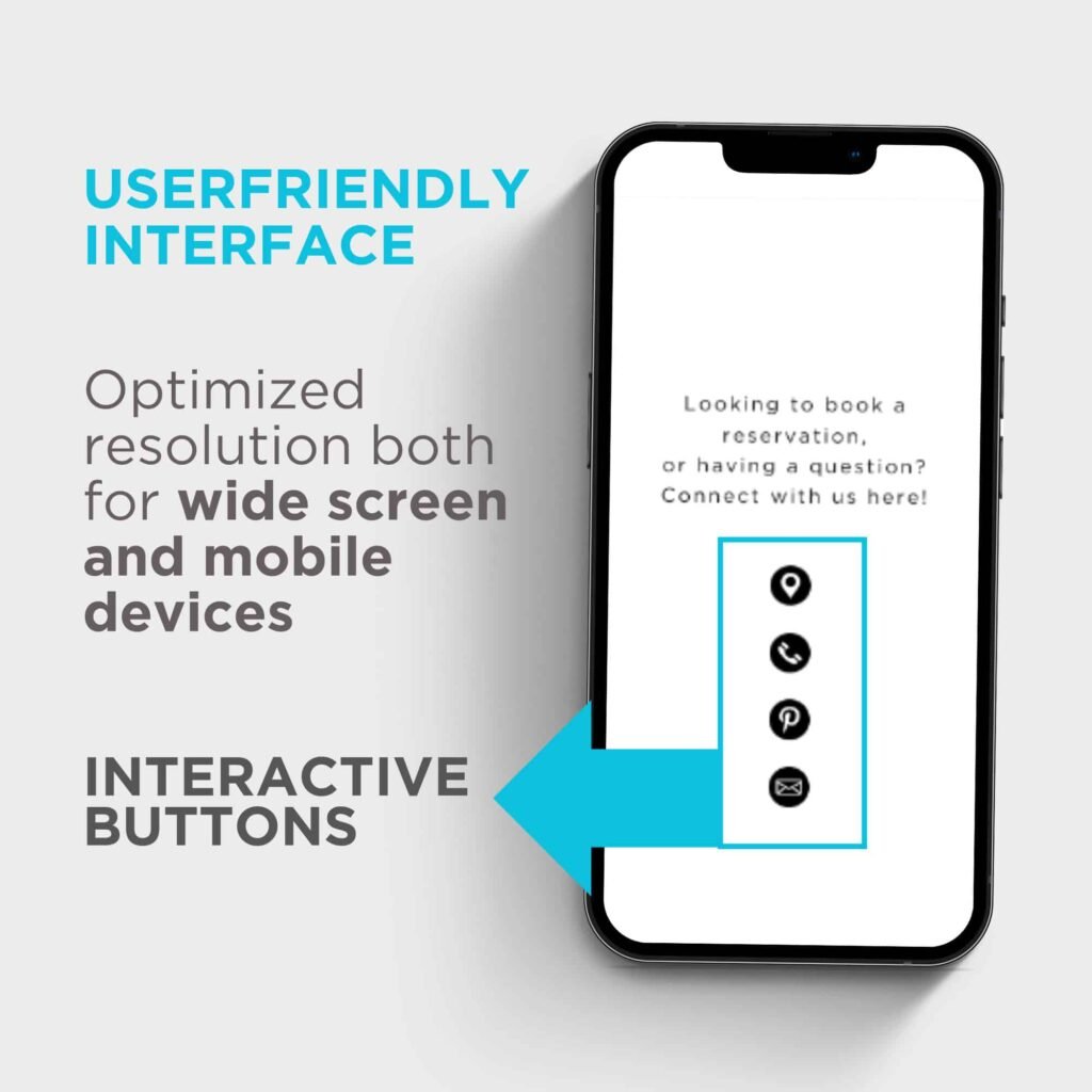 Black Digital Mobile Menu Template with QR Code Scan for Restaurants and Cafe