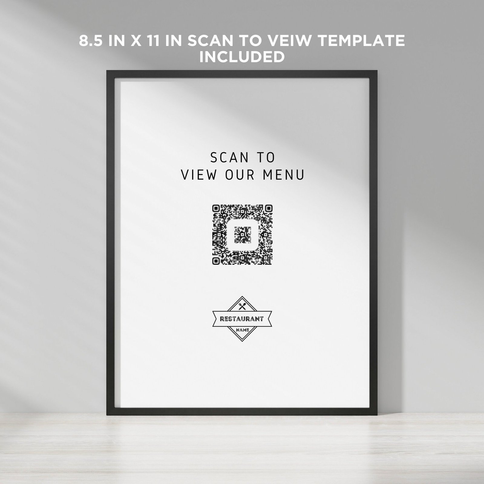 Mobile QR Code Menu Website for Restaurant Pizza Burger Cafe Breakfast Digital Takeout To Go Drive Thru Food Truck Kitchen Phone Scannable