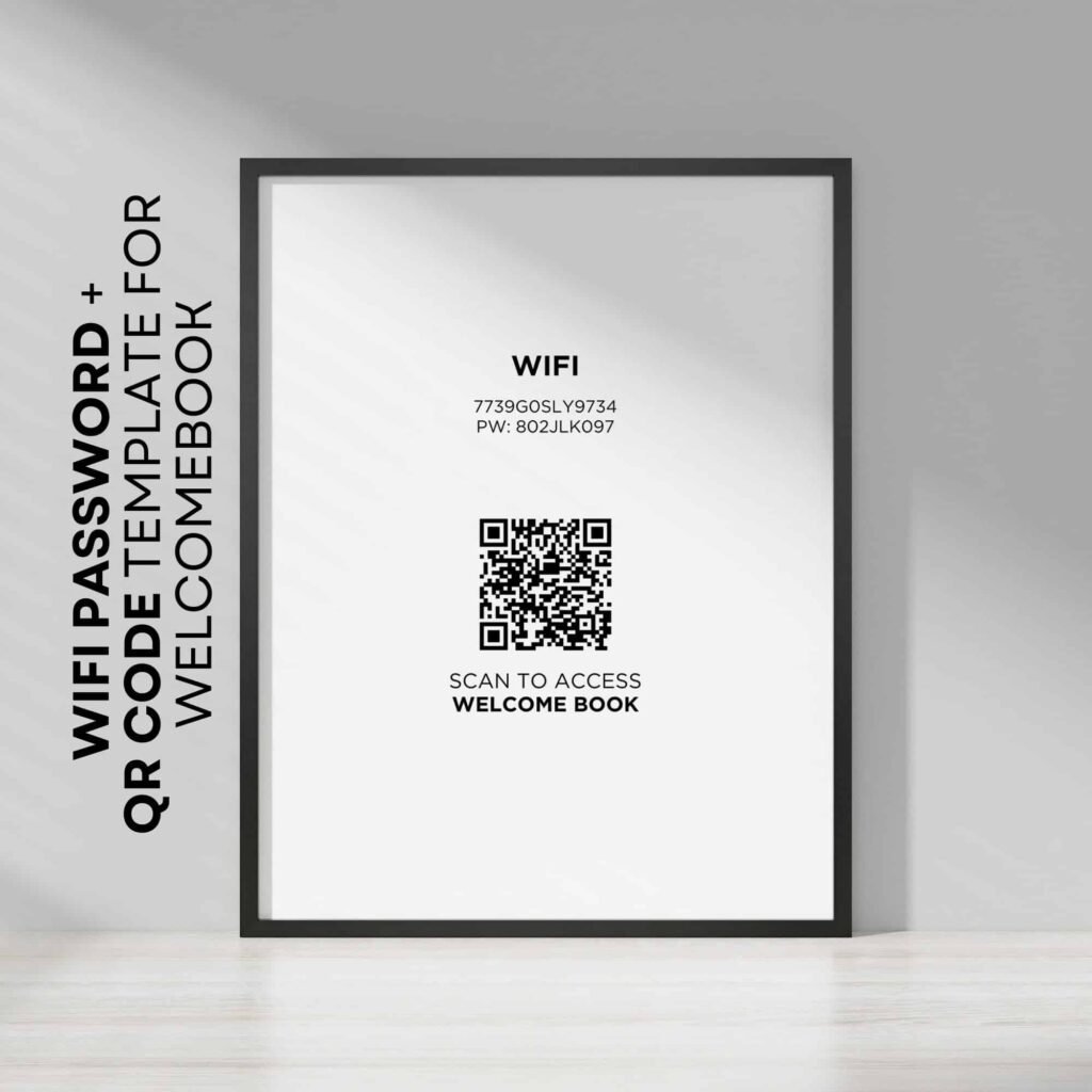 Digital Canva Airbnb Welcome Guide Template Interactive Website with QR Code