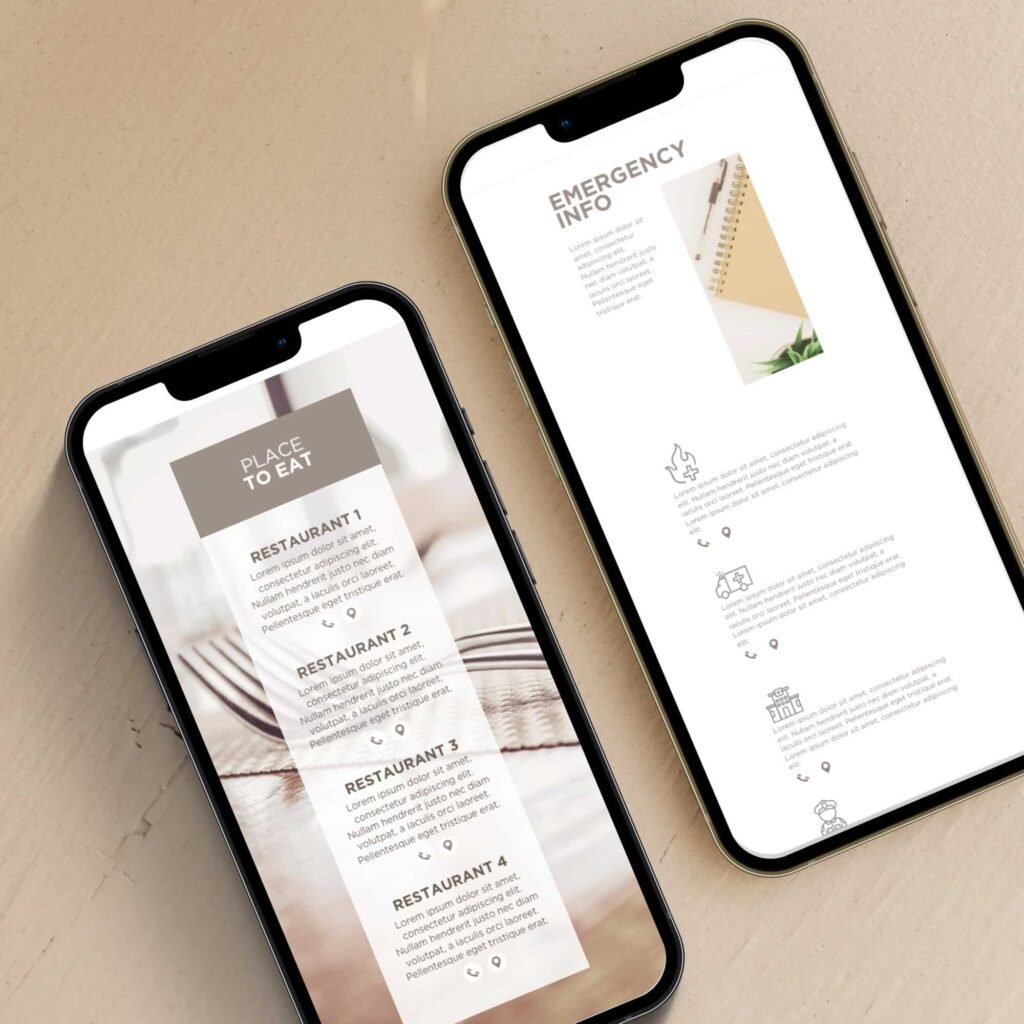 Digital Canva Airbnb Welcome Guide Template Interactive Website with QR Code