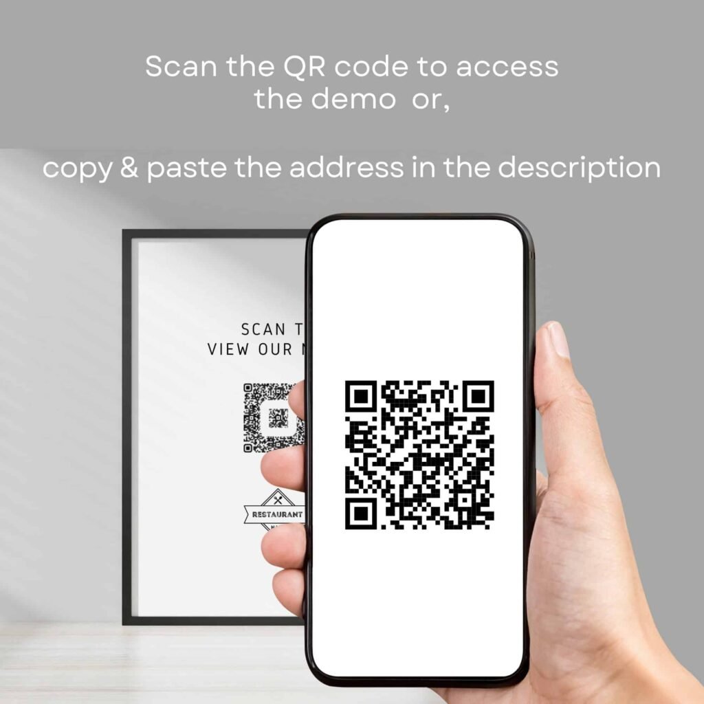 Phone scanning QR code for demo