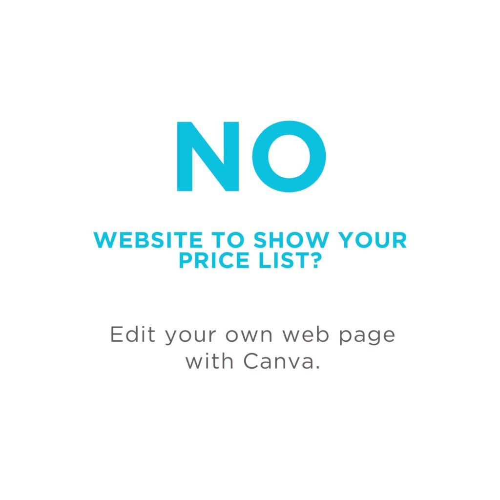 Beauty and Salon Digital Price List Canva Template with QR Code