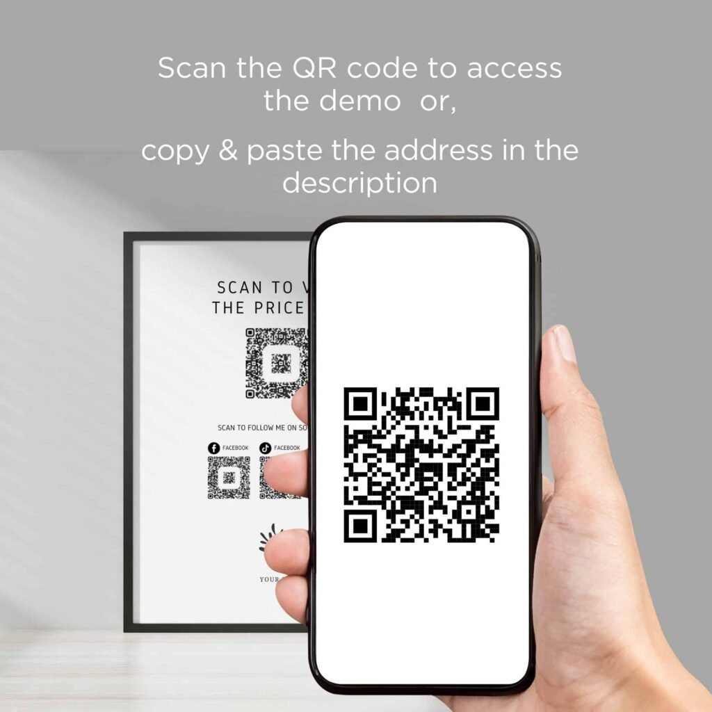 Beauty and Salon Digital Price List Canva Template with QR Code