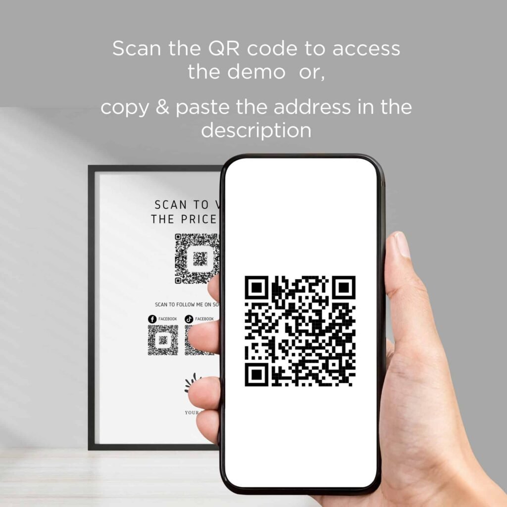 Beauty and Salon Digital Price List Canva Template with QR Code