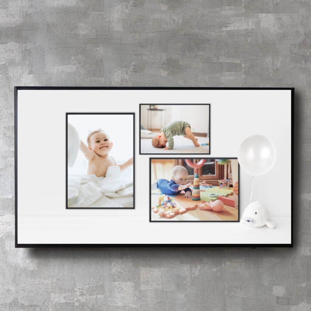 Digital Baby Birthday Slideshow Video Presentation Canva Template with Music