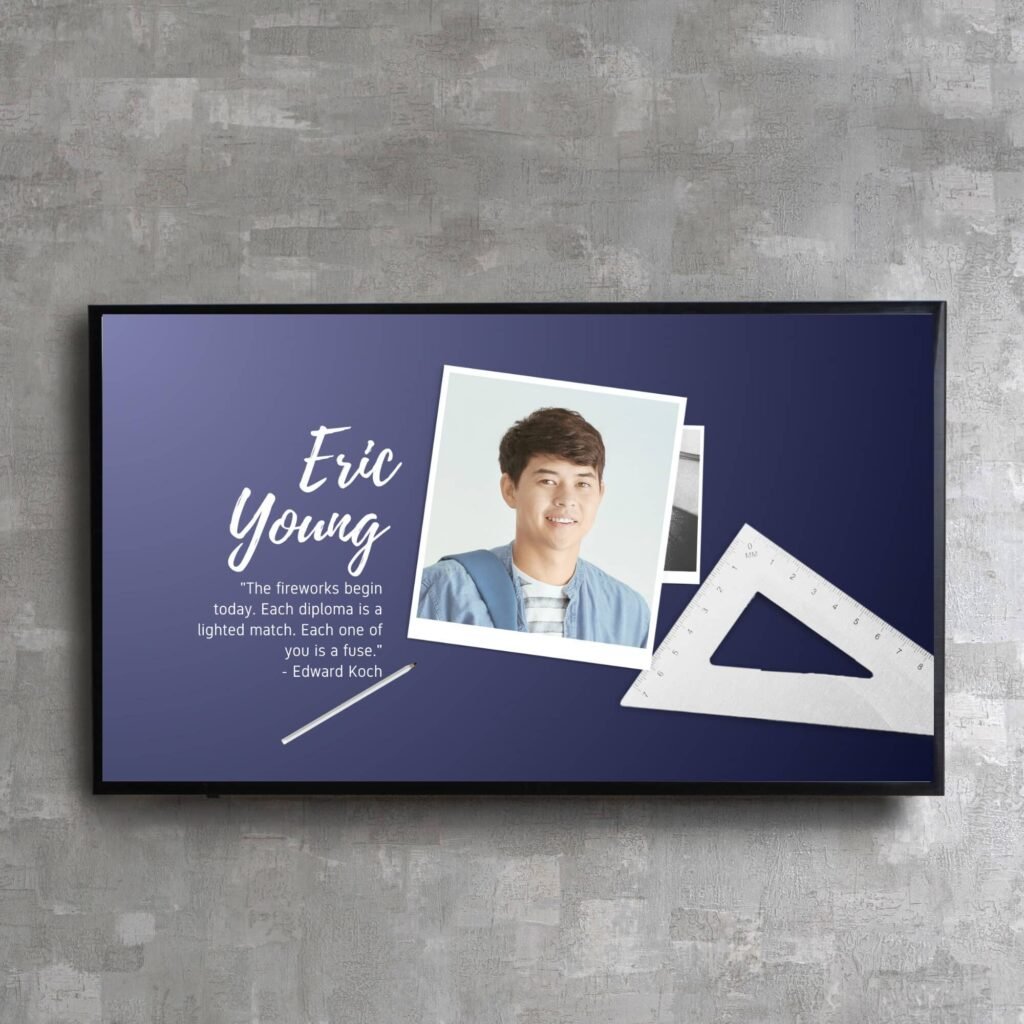 Digital Graduation Slideshow Video Presentation Canva Template with Music