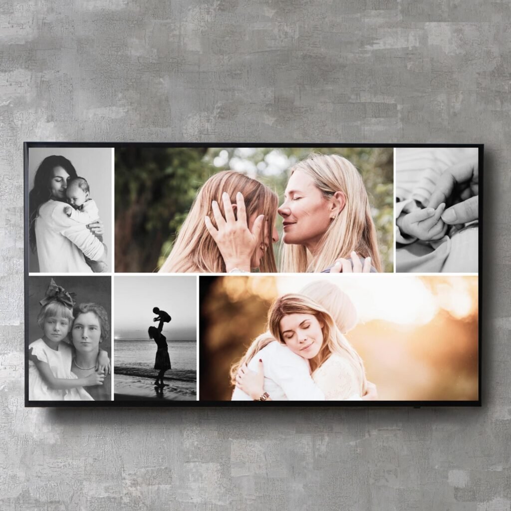 White Digital Funeral Slideshow Video Presentation Canva Template with Music