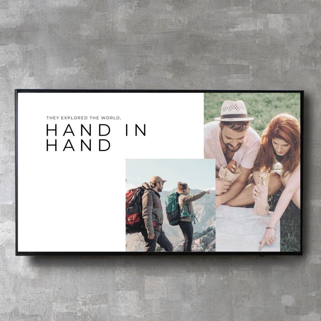 Digital Wedding Slideshow Video Presentation Canva Template with Music