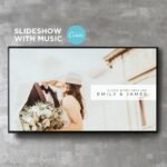 Digital Wedding Slideshow Video Presentation Canva Template with Music