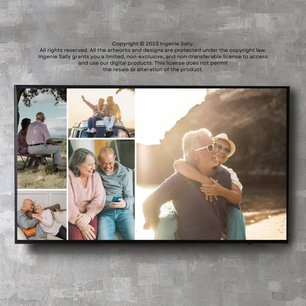 White Digital Funeral Slideshow Video Presentation Canva Template with Music