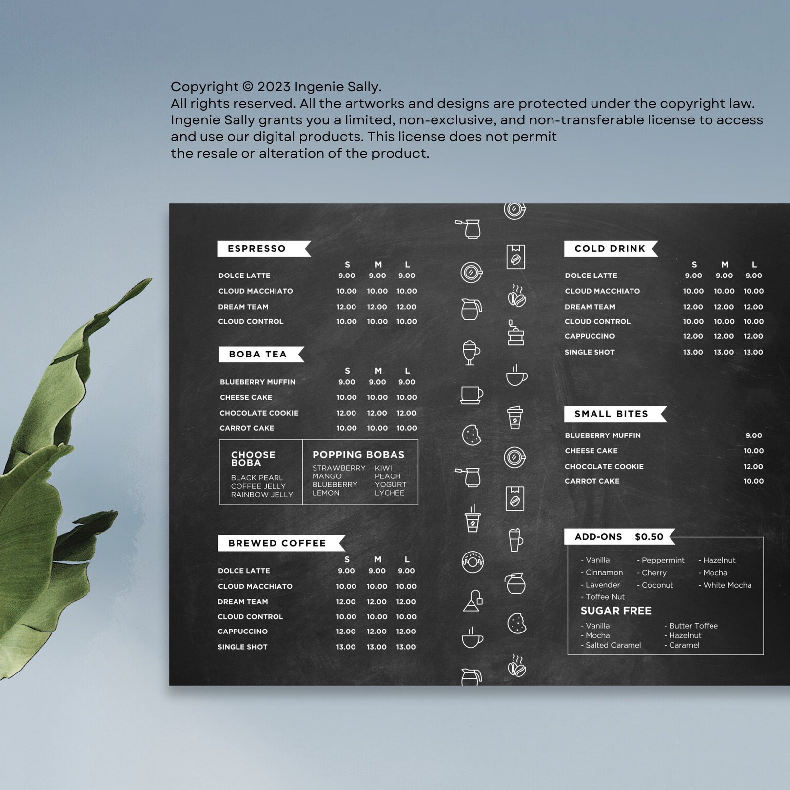 DIY Menu Board Canva Editable Template for Fast Food Pizza Burger Sandwich Ice Cream Juice Cafe Breakfast Drive thru Food Truck Kitchen