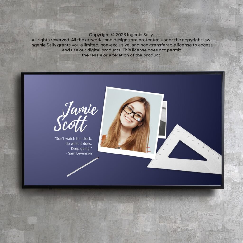 Digital Graduation Slideshow Video Presentation Canva Template with Music