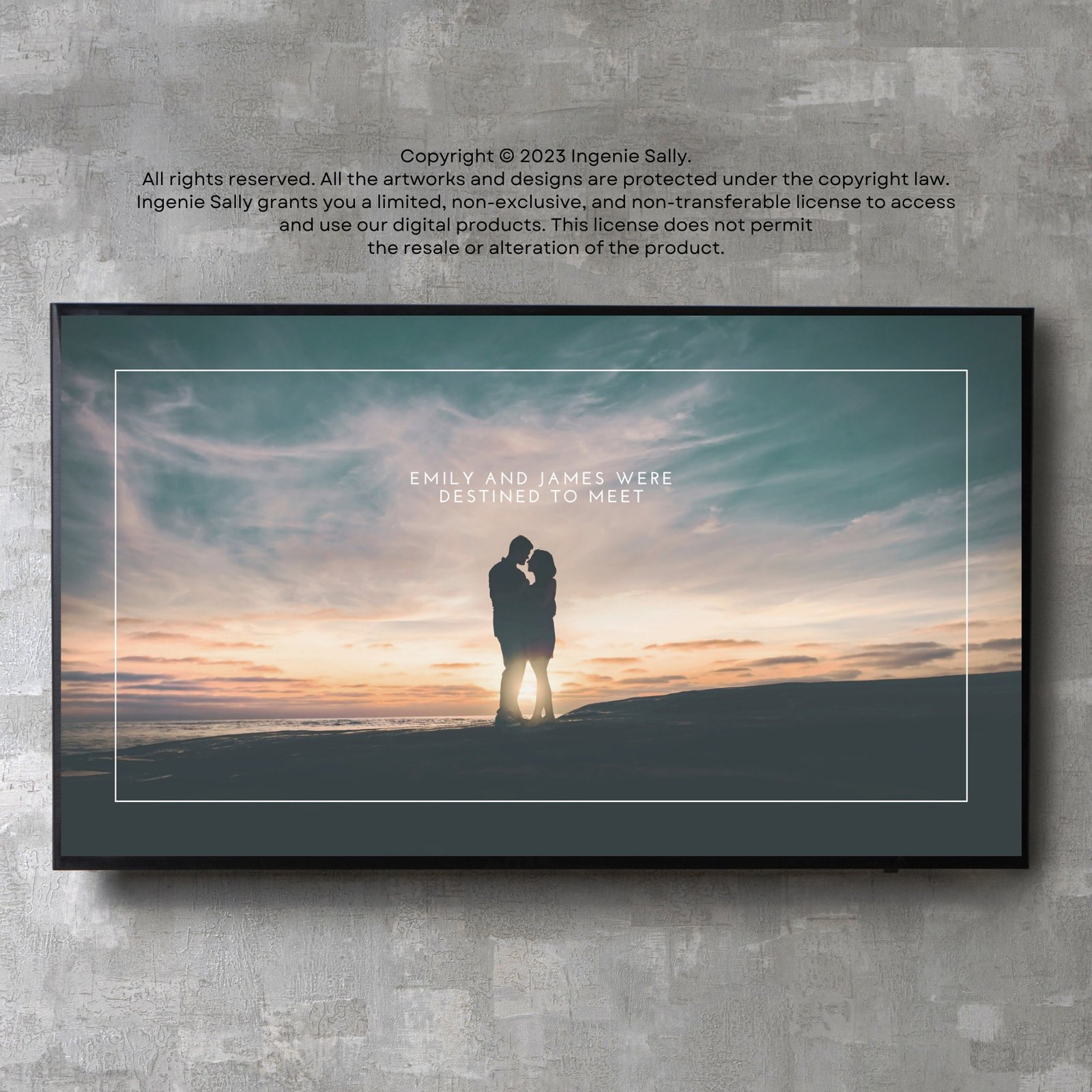 Wedding Rehearsal Slideshow Presentation Template with Music Photo Collage Slide Show Digital Video Movie Canva Text Image Song Editable