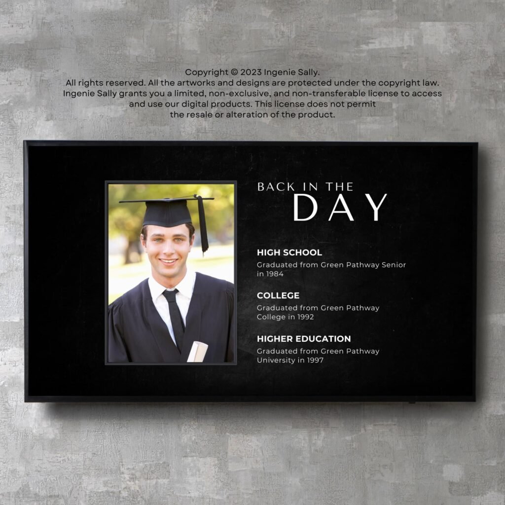 Digital Retirement Slideshow Video Presentation Canva Template with Music