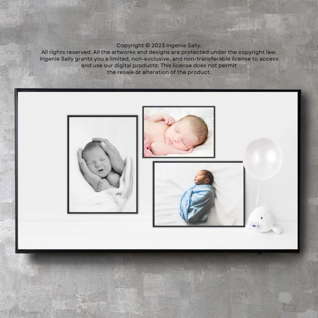 Digital Baby Birthday Slideshow Video Presentation Canva Template with Music