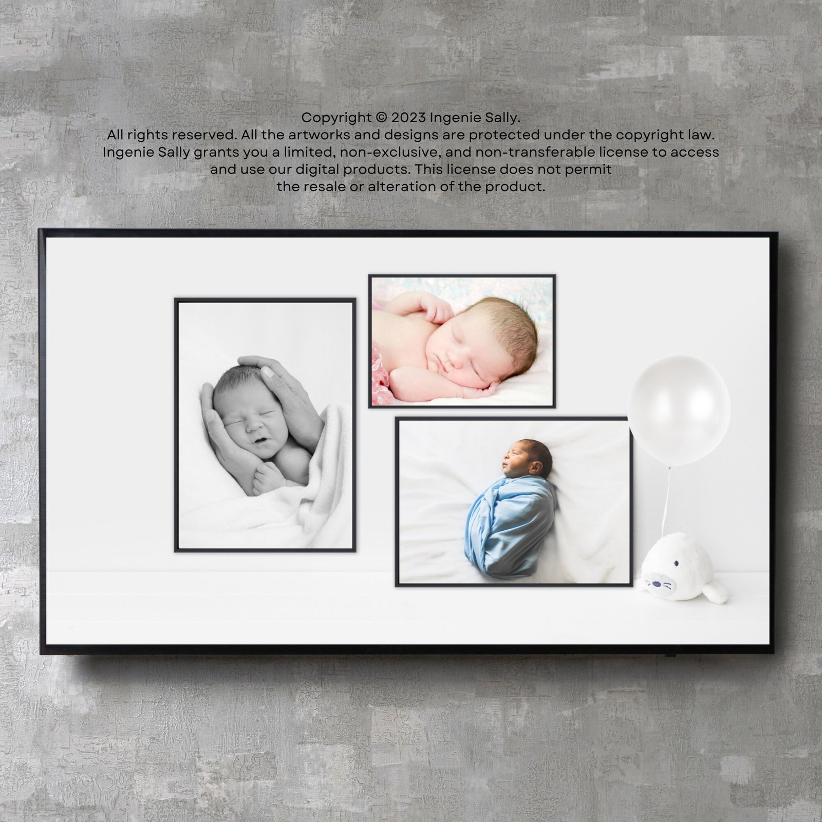 Baby First Birthday Slideshow Presentation Template with Music Photo Collage Digital Video Movie Album Book Canva Text Image Song Editable - Image 2