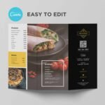 Printable Trifold Mexican Food Takeout Menu Brochure Canva Template