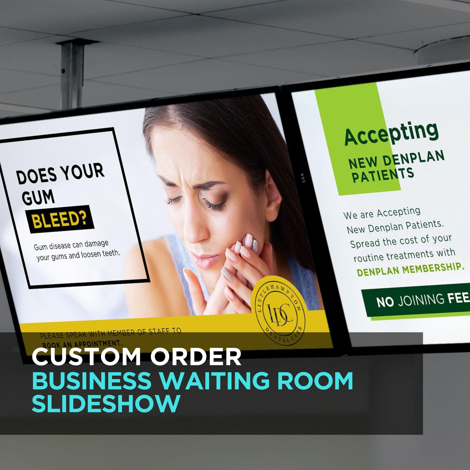 Custom Order Clinic Practice Waiting Room Lobby Slideshow Introduction Video Presentation Lounge