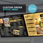 4 Screen Custom Static TV Digital Menu / LED Menu Board Design Service