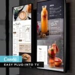Cafe Drink TV Digital Menu Board Vertical Canva Template