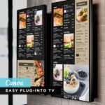 Black Slate Digital Restaurant and Cafe TV Digital Menu Board Vertical Canva Template