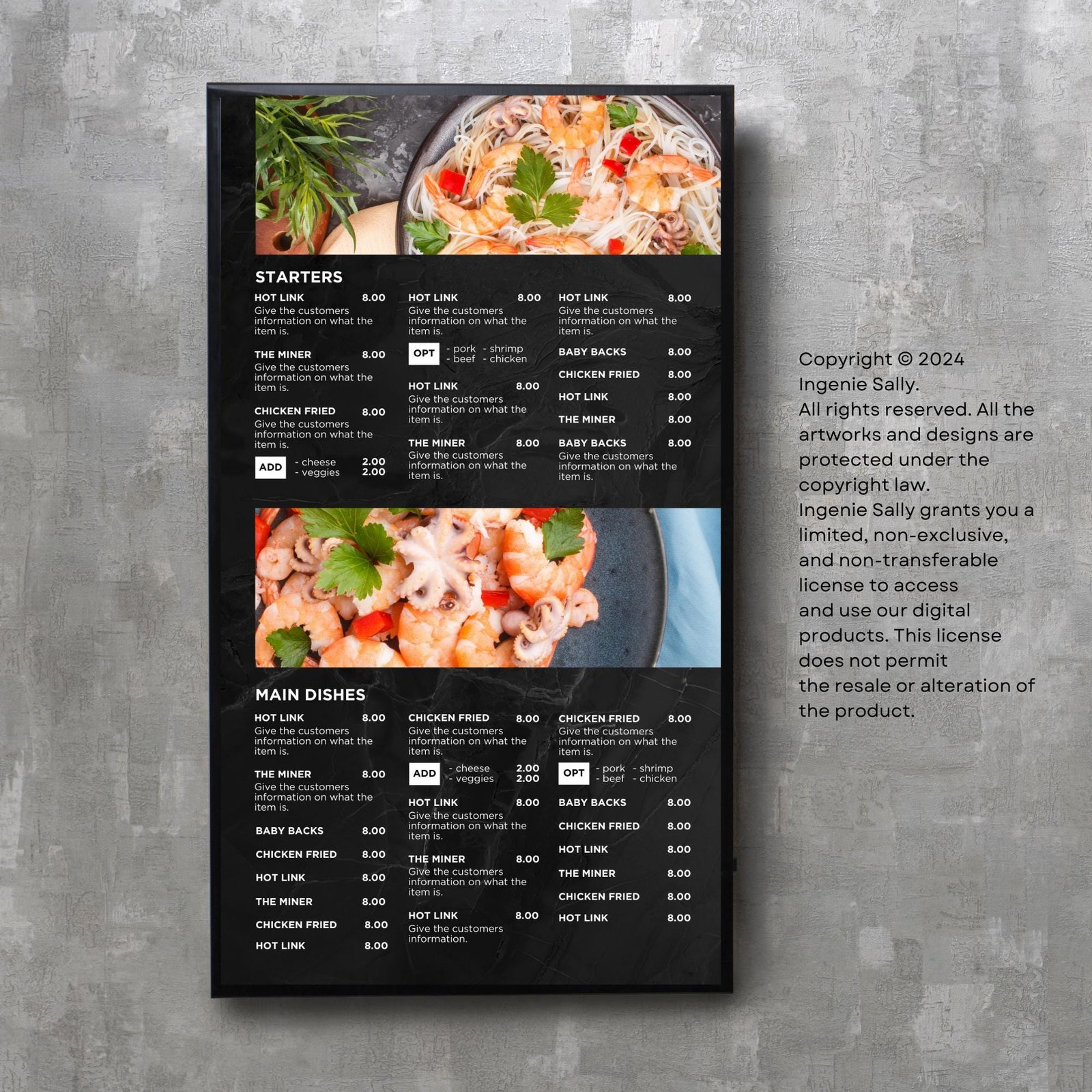 DIY Static TV Editable Digital Menu Board Screen Canva Template for Restaurant Pizza Burger Cafe Breakfast Drive Thru Food Truck Kitchen - Image 4