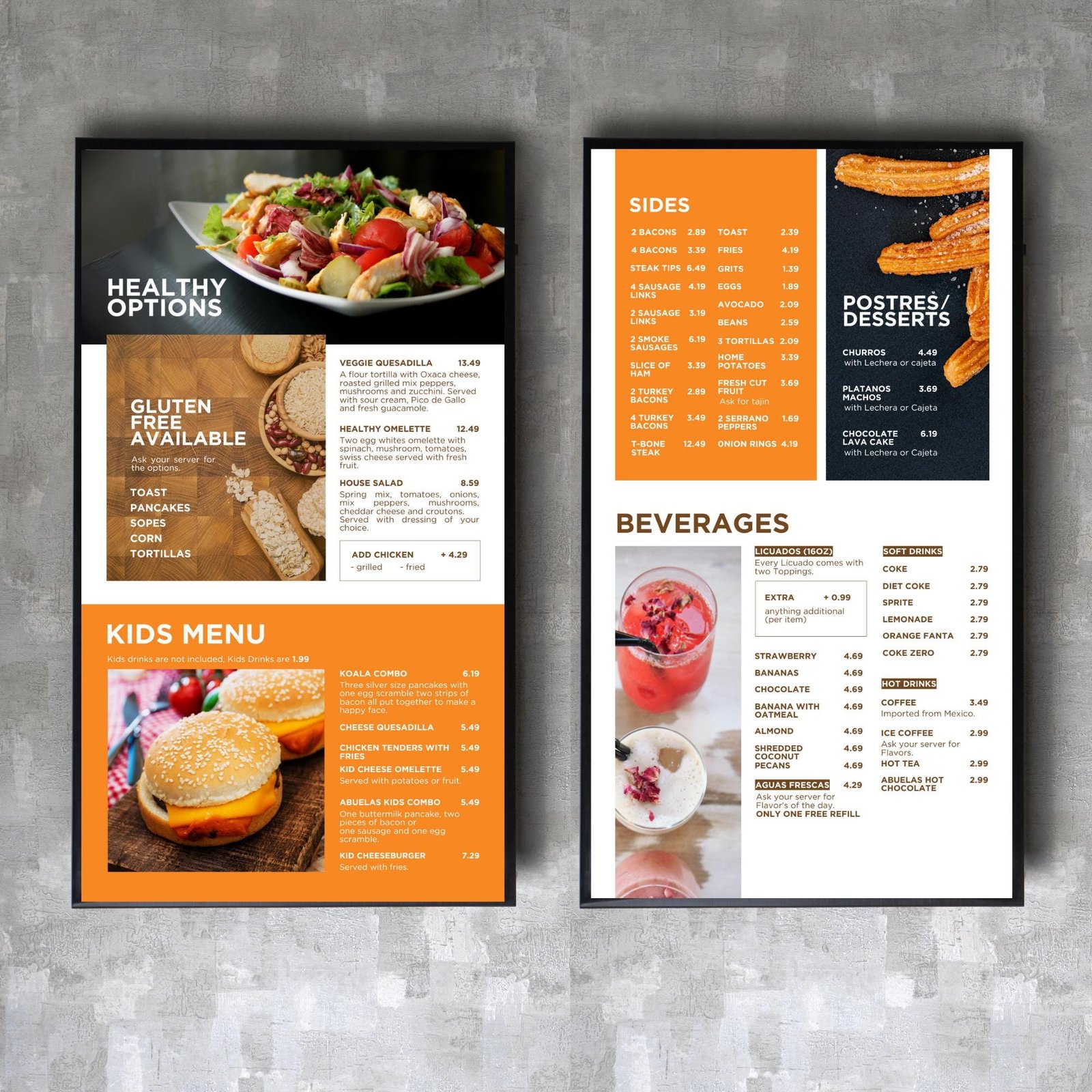 DIY Static TV Editable Digital Menu Board Screen Canva Template for Restaurant Sandwich Cafe Breakfast Drive Thru Food Truck Pizza Pasta - Image 6
