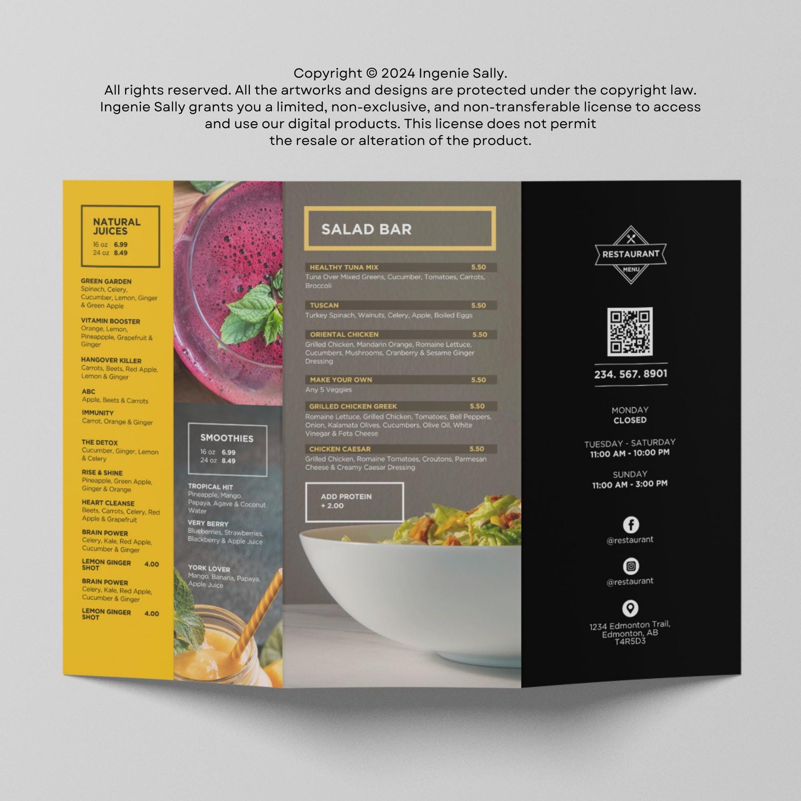 Bundle DIY Static TV Editable Digital Menu Board Screen Takeout Brochure Canva for Restaurant Pizza Sandwich Breakfast Drive Thru Food Truck