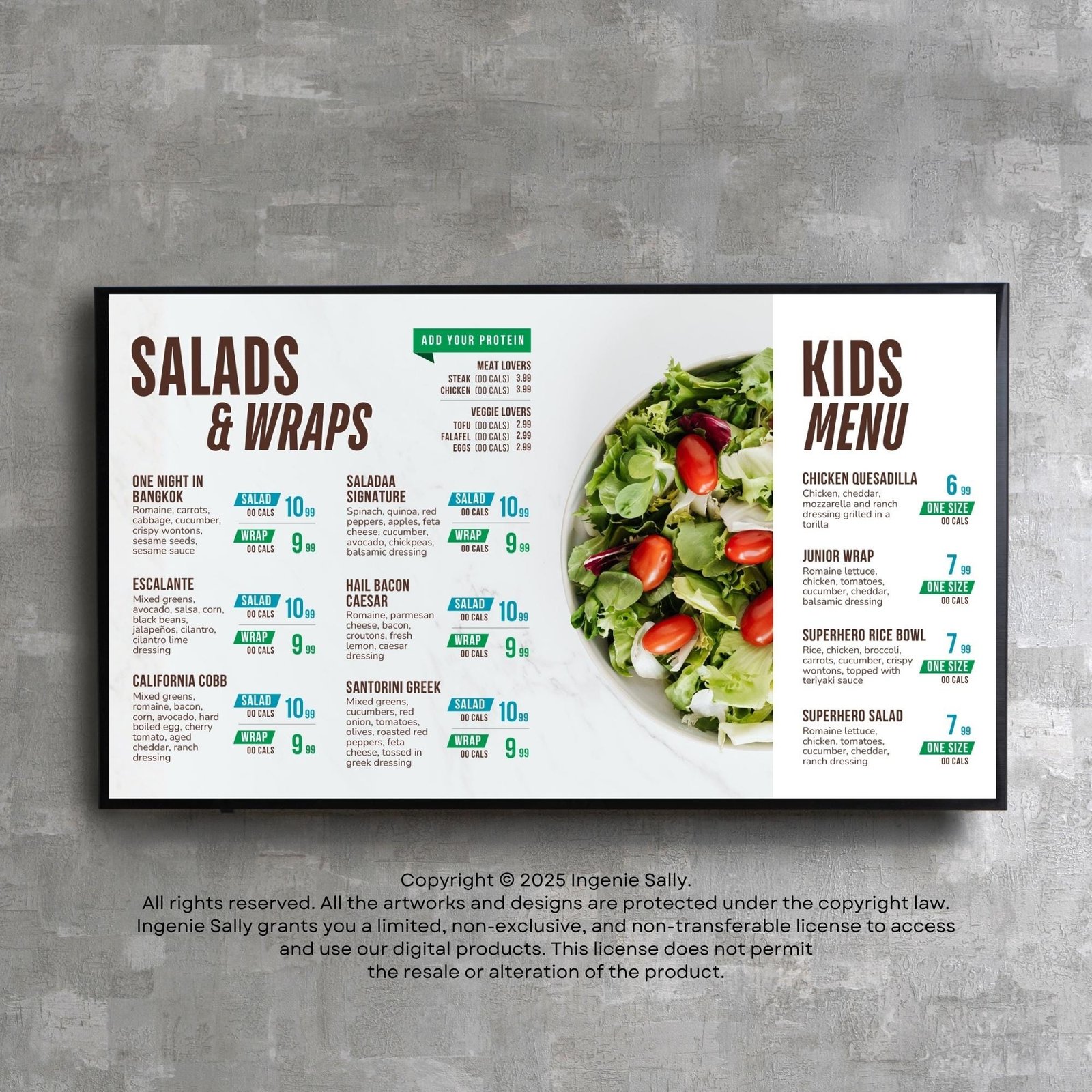 DIY Static TV Editable Digital Menu Board Screen Canva Template for Restaurant Sandwich Cafe Breakfast Drive Thru Food Truck Taco Burrito - Image 5