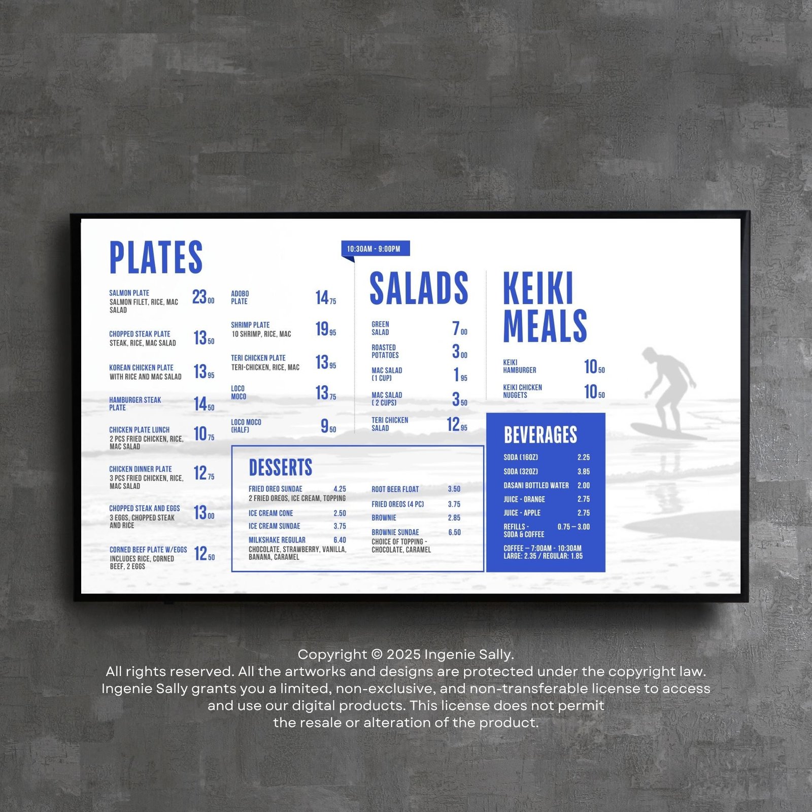 DIY Static TV Editable Digital Menu Board Screen Canva Template for Restaurant Pizza Burger Cafe Breakfast Drive Thru Food Truck Kitchen - Image 2