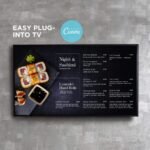 Sushi Restaurant and Cafe TV Digital Animated Menu Board Horizontal Canva Template