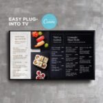 Animated Sushi Restaurant and Cafe TV Digital Menu Board Horizontal Canva Template
