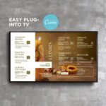 Juice and Smoothie Elegant Style TV Digital Menu Board Horizontal Canva Template
