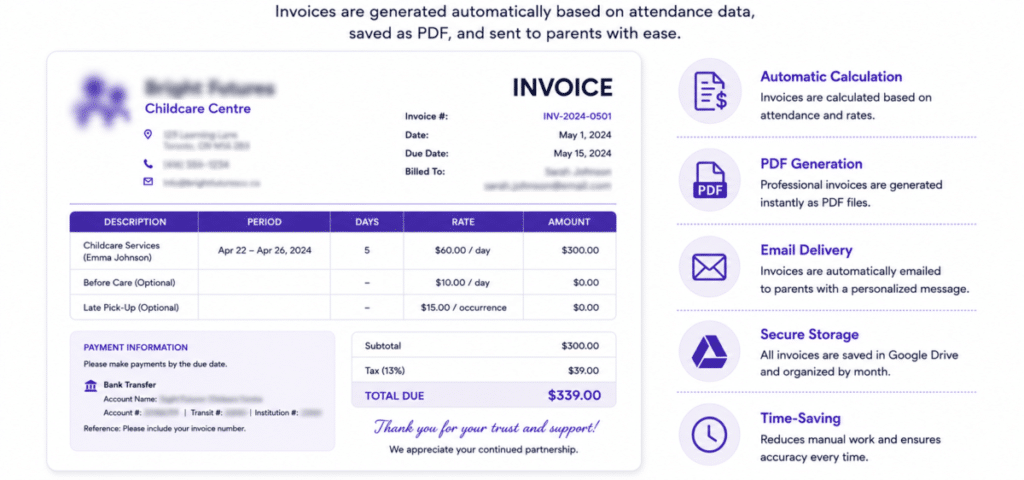 Childcare Attendance Automation