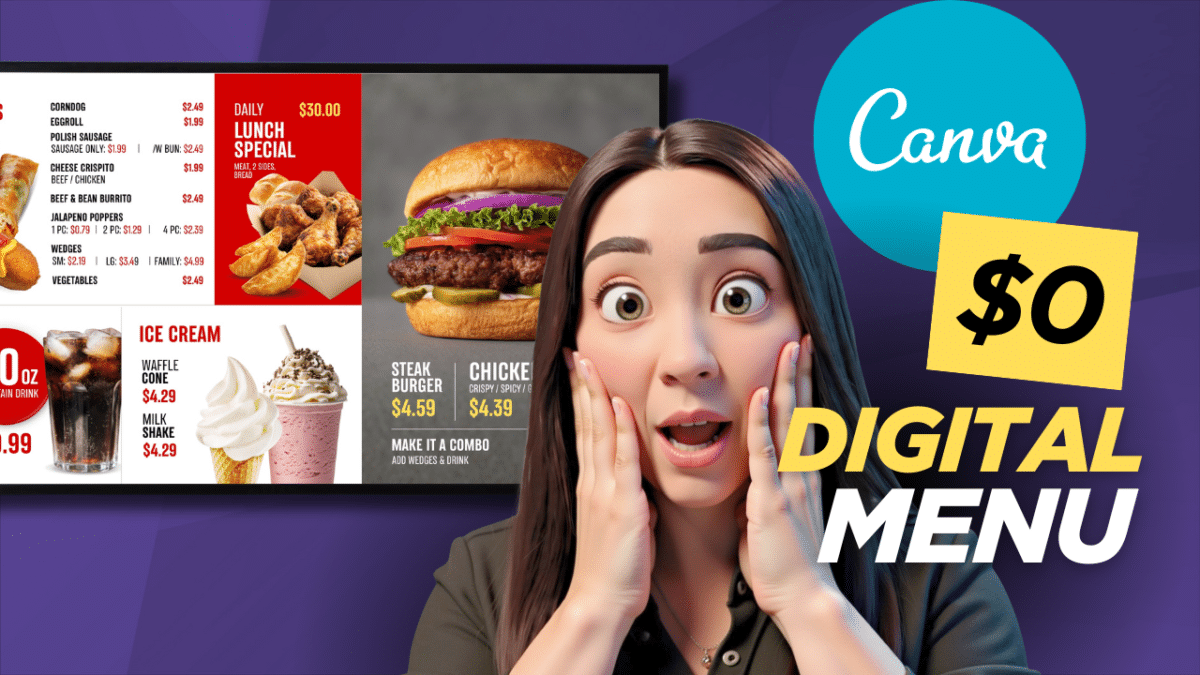 Design a Digital Menu: 1 Free Sizing Guide for Smart TVs