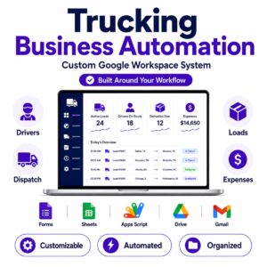 Custom Order Trucking Automation – Google Workspace System for Drivers, Dispatch & Load Tracking